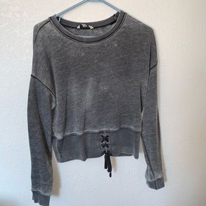Grey light crop sweater from American eagle
